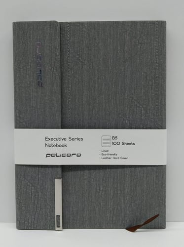 دفتر ملاحظات جلد رمادي 100 ورقة B5