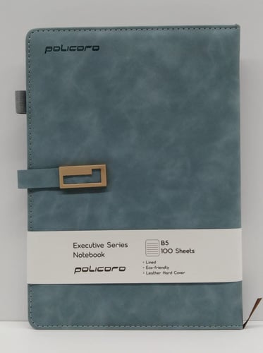 دفتر ملاحظات جلد رمادي فاتح 100 ورقة B5