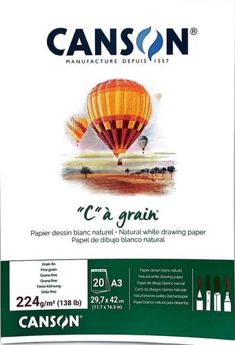 كراسة رسم كانسون 20 ورقه 224 جرام A3