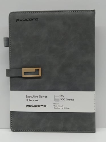 دفتر ملاحظات جلد رمادي 100 ورقة B5