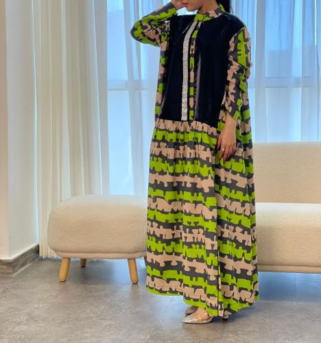 جلابية قطن خفيف فري سايز مناسب لقياسات (M-L-XL)