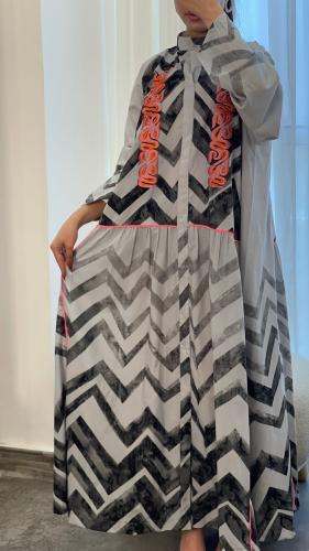 جلابية قطن خفيف (تطريز يدوي) فري سايز مناسب لقياسا...