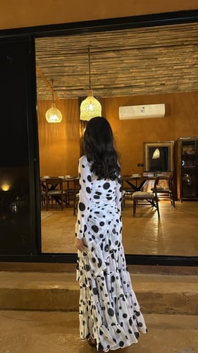 White polka dot-skirt