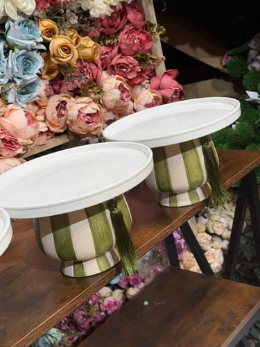 طقم 3 قطع صواني سيراميك فاخرة