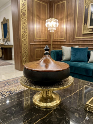 صينية تقديم فاخرة لون اسود