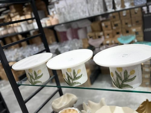 طقم 3 قطع صواني سيراميك فاخرة