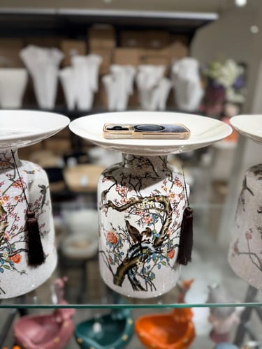 طقم 3 قطع صواني سيراميك فاخرة