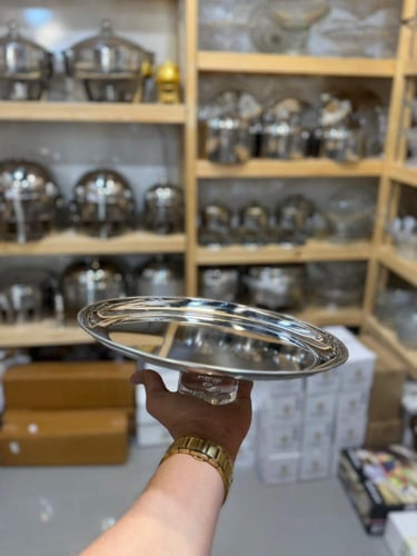 طقم 3 قطع صواني ستانلس ستيل