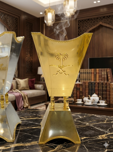 مبخرة ملكية ذهبي ارتفاع 86 سم عرض 40 سم