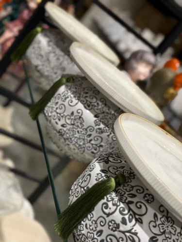 طقم 3 قطع صواني سيراميك فاخرة