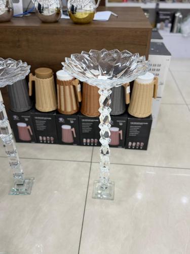 صينية ضيافة كريستال ارتفاع80 سم