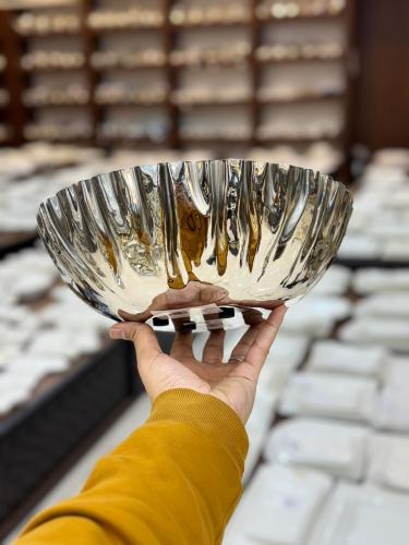 صواني فضي كبير فاخرة فطعة واحذة