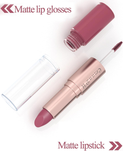 مجموعة احمر شفاه مختلفة الالوان ضد الماء بجهتين