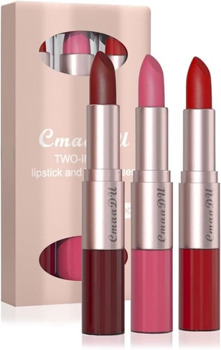 مجموعة احمر شفاه مختلفة الالوان ضد الماء بجهتين