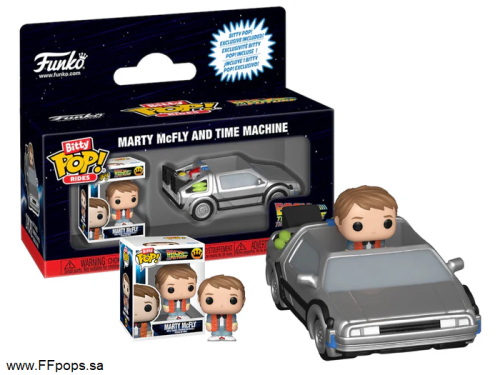 Funko Bitty Pop Rides Marty and Time Machine Back...