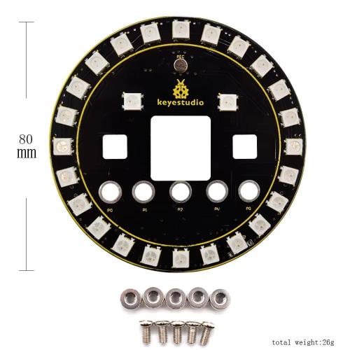LED RGB ring shield board for microbit
