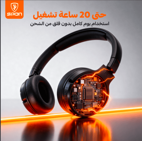 سماعات رأس محيطية لاسلكية SPON بيور باص