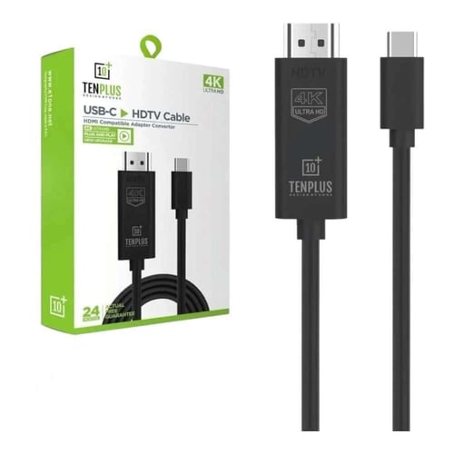كيبل Tenplus USB-C إلى HDMI للتلفزيون والشاشات ذات...