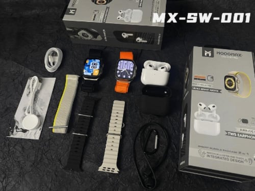 MOOGMAX بكج سماعة ايربودز وساعة الكترونية