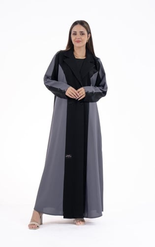 عباية بليزر كلاسيكية ثنائي اللون