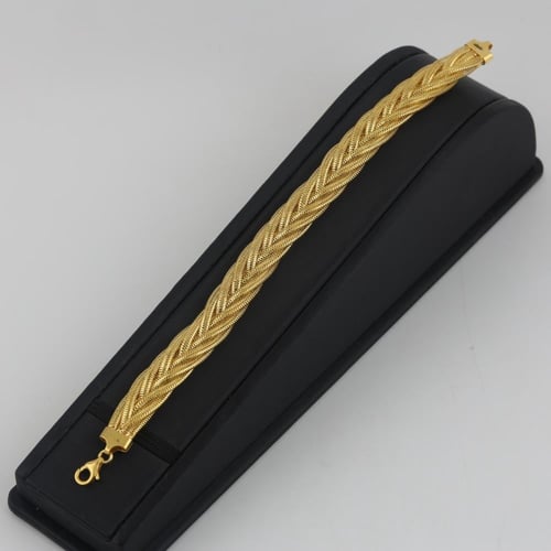 طقم ذهب منسوج ناعم - عيار 21