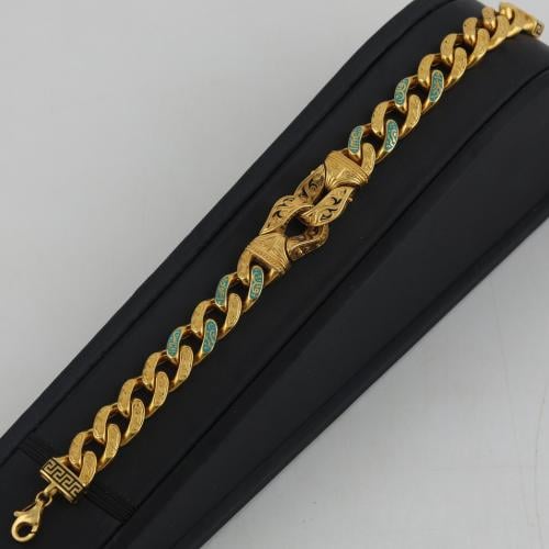 اسوارة ذهب جنزير مزخرف - عيار 21