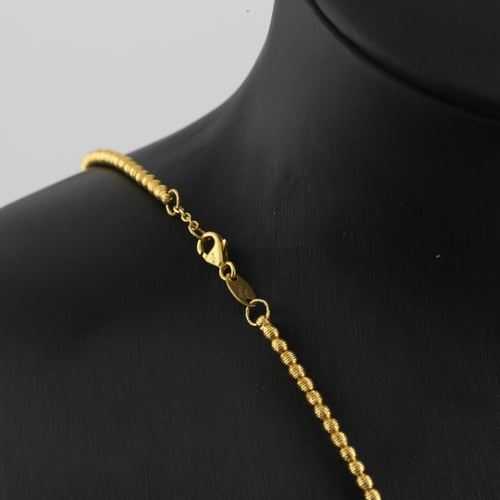 سبحة ذهب كرات الليزر وردة - عيار 21