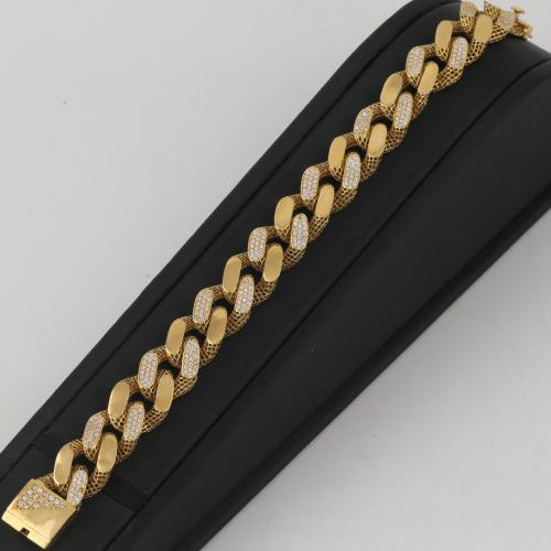 اسوارة ذهب جنزير لماع ملفت - عيار 21