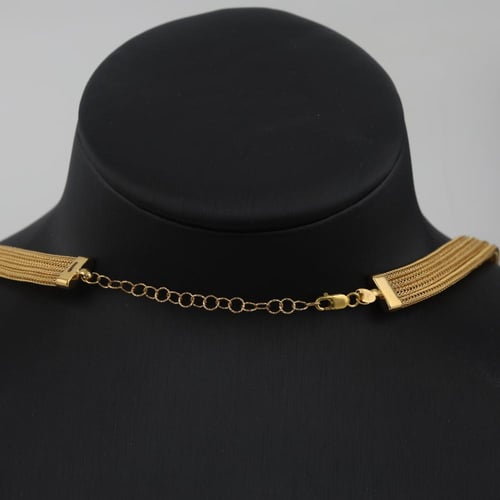 طقم ذهب منسوج دمعة لماعة - عيار 21