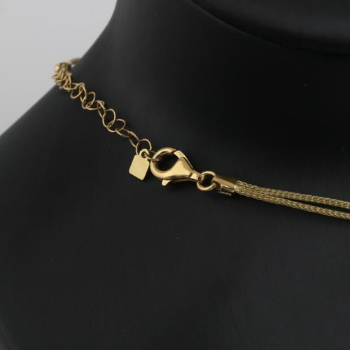 طقم ذهب بتصميم حبل مبروم - عيار 18