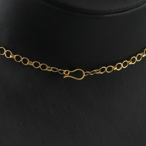 طقم ذهب اشكال هندسية دائرة مزخرفة - عيار 21