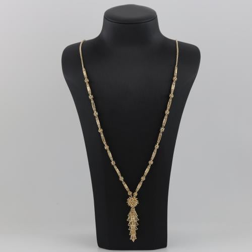 سبحة ذهب بتصميم ياباني كلاسيكي - عيار 21