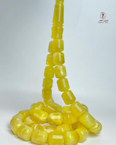 سبحة كهرمان طبيعي جامبو - عسلية