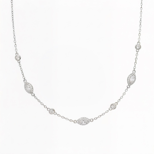سلسال توليب كلاسيك فضي | Tulip Classic ‏Necklace