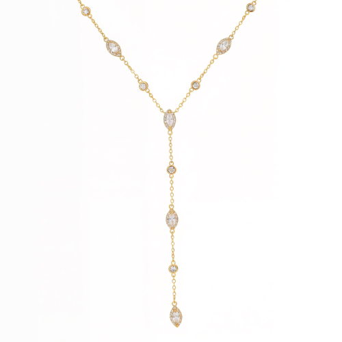 سلسال توليب المتدلي ذهبي | Tulip Drop Necklace