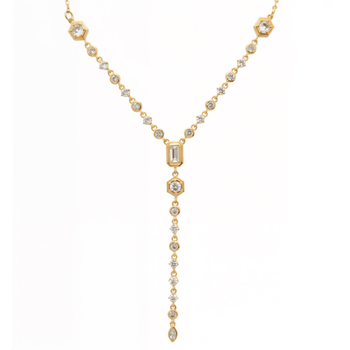 سلسال باجيت المتدلي | baguette Drop Necklace
