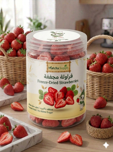 فراولة مجففة بالتبريد بدون سكر | 40 جم