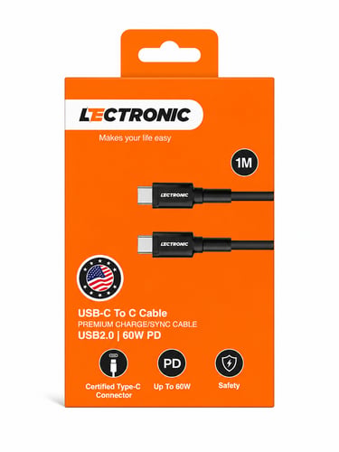 Electronic USB-C to C Cable 60W PD