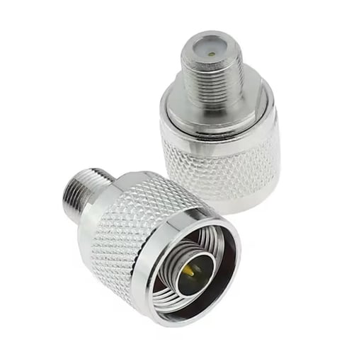 RF N male connector piece to F female jack (pin female) (one piece with each order)