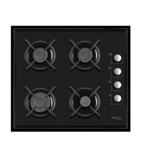 ماستر غاز سطح 60 سم زجاج - 4 عين - أسود - KA018