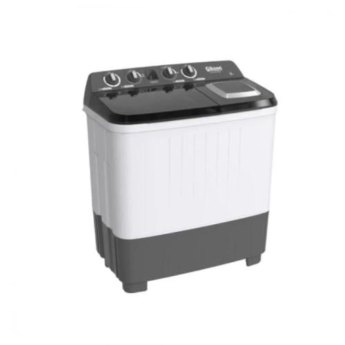 جبسون غسالة حوضين 12 كيلو - أسود وأبيض - GWMTT12BA...