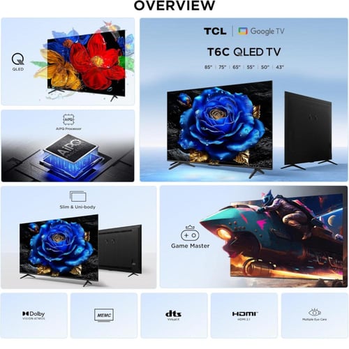 شاشة,ماركة تي سي ال , 75 بوصة,فوركيه,كيولد,نظام جو...