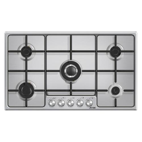 أرو سطح غاز بلت ان 5 شعلات - 90 سم - فضي - RO-90BH...