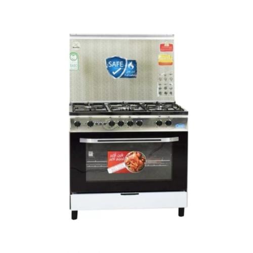 كروني فرن غاز 5 شعلات - 60x90 سم - فضي - GCC6090