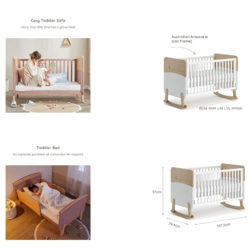 سرير الطفل ٤ في ١