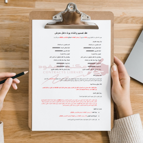 عقد انشاء بوث داخل معرض