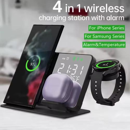 محطة شحن لاسلكية 4 في 1 30W