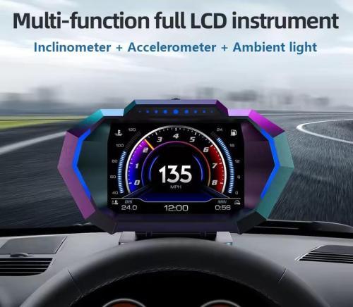 شاشة عرض رأسية للسيارة +GPS / OBD2