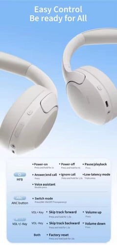 سماعة رأس QCY لاسلكية BT5.3