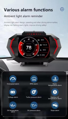 شاشة عرض رأسية للسيارة +GPS / OBD2